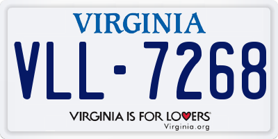 VA license plate VLL7268