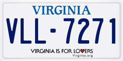 VA license plate VLL7271