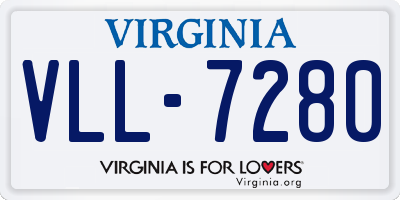 VA license plate VLL7280