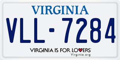 VA license plate VLL7284