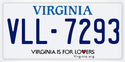 VA license plate VLL7293