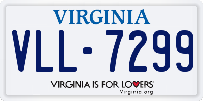 VA license plate VLL7299