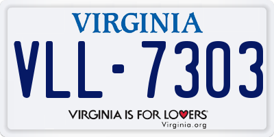 VA license plate VLL7303