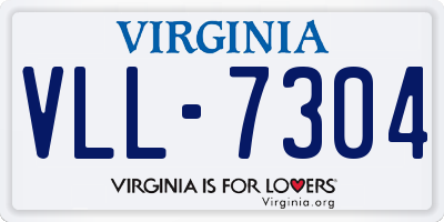 VA license plate VLL7304