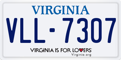 VA license plate VLL7307