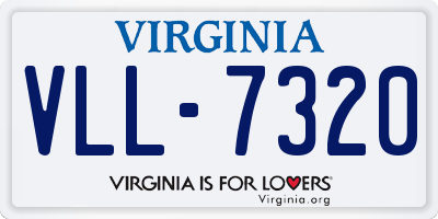 VA license plate VLL7320