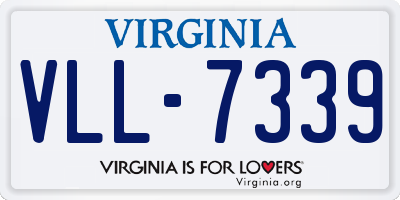 VA license plate VLL7339