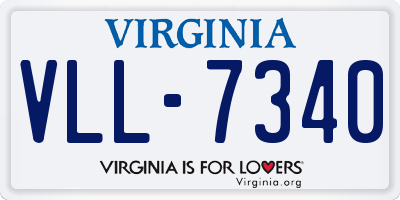 VA license plate VLL7340