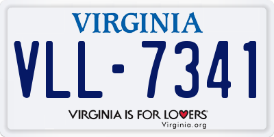 VA license plate VLL7341