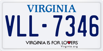 VA license plate VLL7346