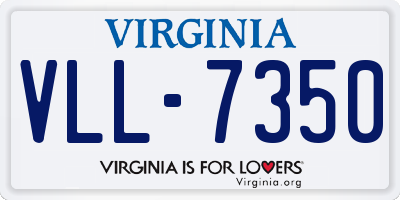 VA license plate VLL7350