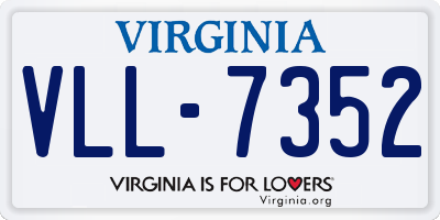 VA license plate VLL7352