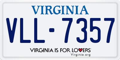 VA license plate VLL7357