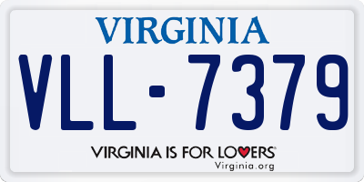 VA license plate VLL7379