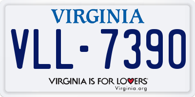 VA license plate VLL7390