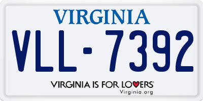 VA license plate VLL7392