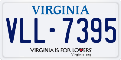 VA license plate VLL7395