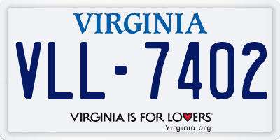 VA license plate VLL7402