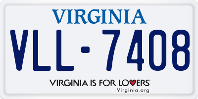 VA license plate VLL7408