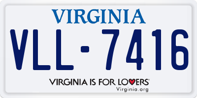 VA license plate VLL7416