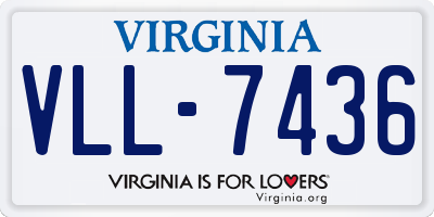 VA license plate VLL7436