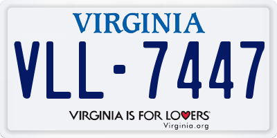 VA license plate VLL7447