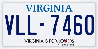 VA license plate VLL7460