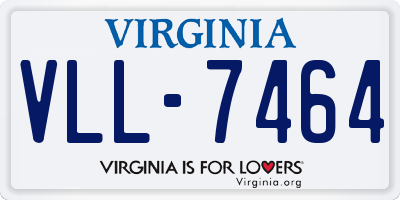 VA license plate VLL7464