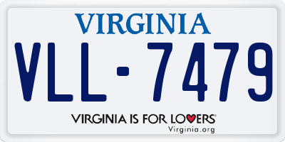 VA license plate VLL7479