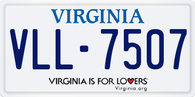 VA license plate VLL7507