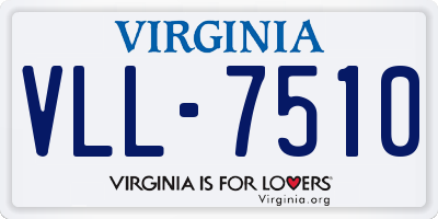 VA license plate VLL7510