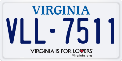 VA license plate VLL7511