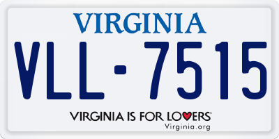 VA license plate VLL7515