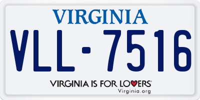 VA license plate VLL7516