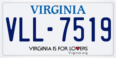 VA license plate VLL7519