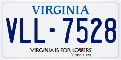 VA license plate VLL7528