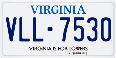 VA license plate VLL7530