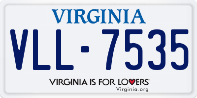 VA license plate VLL7535