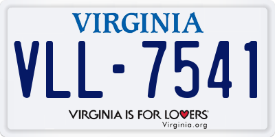 VA license plate VLL7541