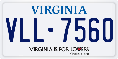 VA license plate VLL7560