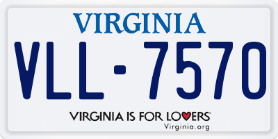 VA license plate VLL7570