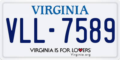 VA license plate VLL7589