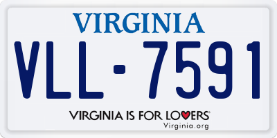 VA license plate VLL7591