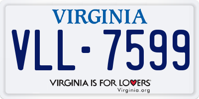 VA license plate VLL7599