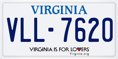 VA license plate VLL7620