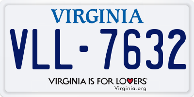 VA license plate VLL7632