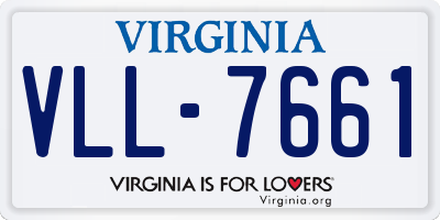 VA license plate VLL7661