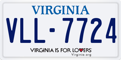 VA license plate VLL7724