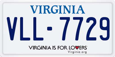 VA license plate VLL7729