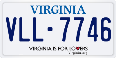 VA license plate VLL7746